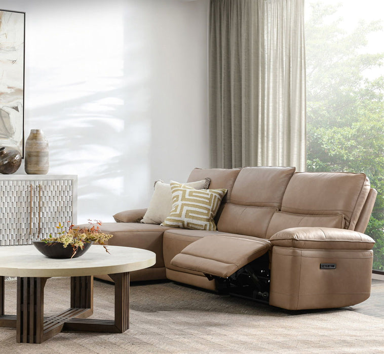 Branford - Power Recliner Sectional With LAF Chaise - Camel