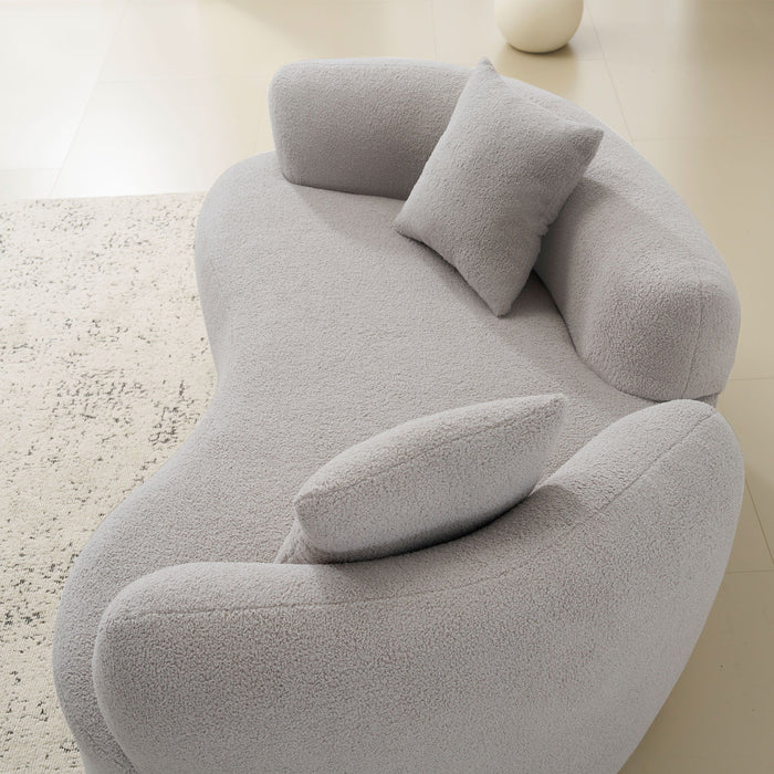 Modern Curved Loveseat
