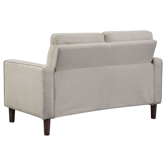 Harvey - 2 Piece Upholstered Tufted Sofa Set - Beige