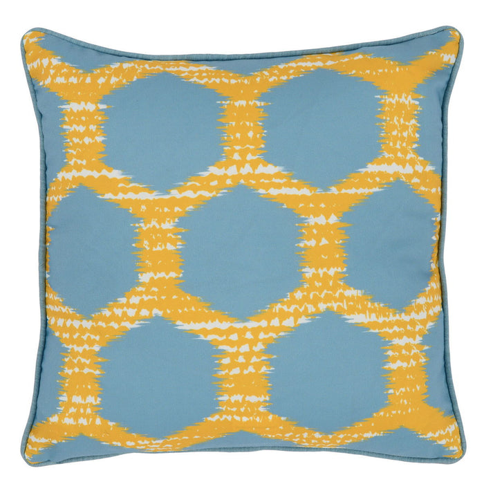 Gaines - Pillow - Yellow With Blue