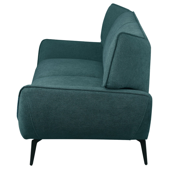 Logan - Flared Arm Sofa Sofa - Teal Blue