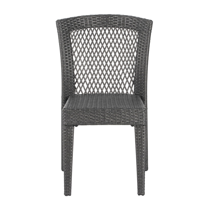 Farley - Stacking Sidechair (Set of 2) With Open Backrests - Gray