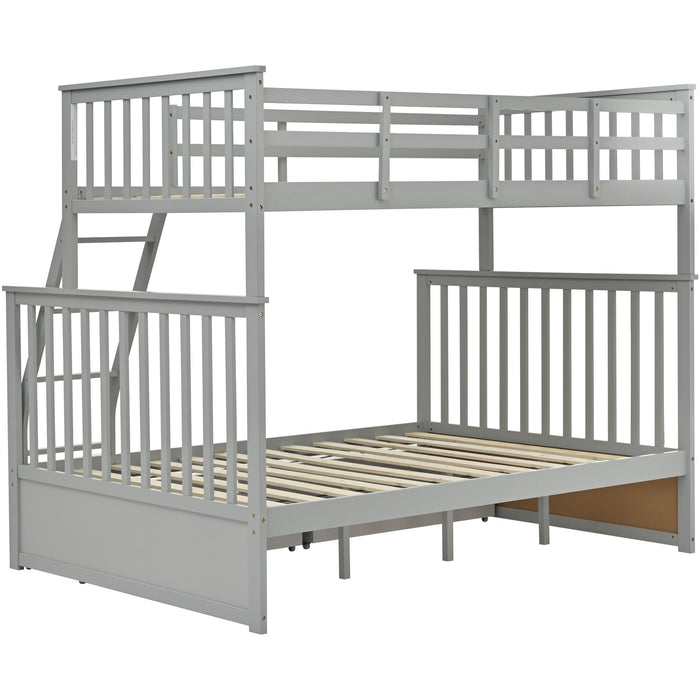 Bunk Bed With Ladder, And Safety Guard Rails