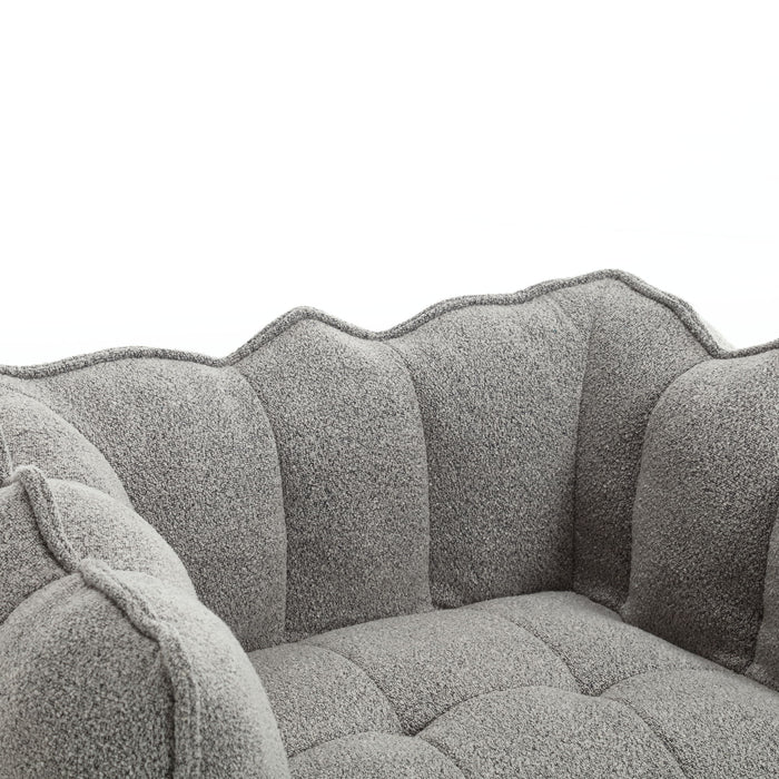 Soft Chenille Bean Bag Chair With High Resilient Foam