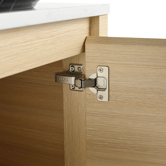 Mounted Bathroom Vanity & Art Sink & 2 Soft Close Doors
