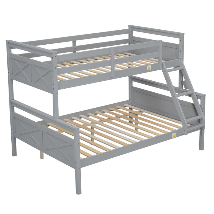 Bunk Bed With Ladder And Safety Guardrail