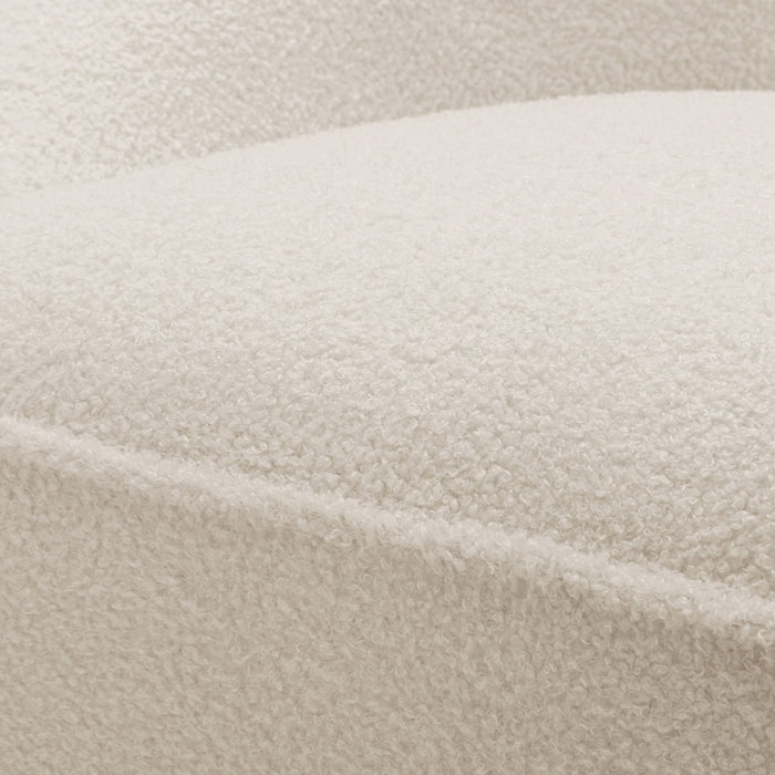 Anson - Swivel Chair With Soft Rounded Back - Off White