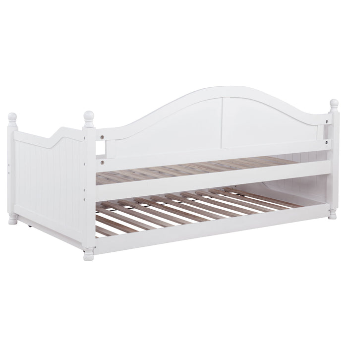 Twin Daybed With Trundle Storage Bed - White