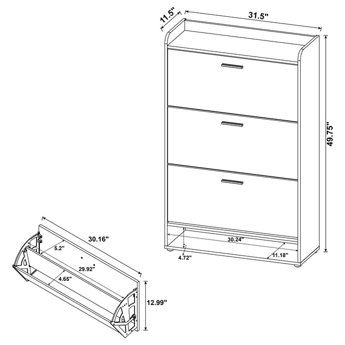 Kyla - 3 Tier Shoe Cabinet