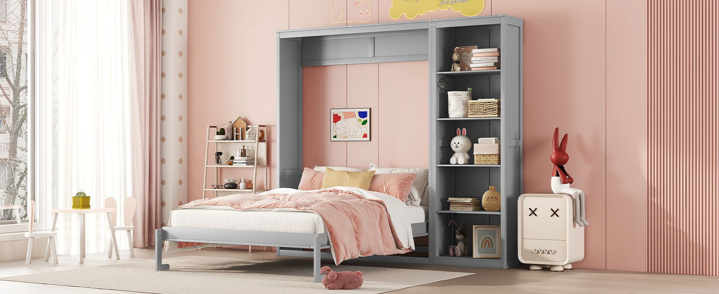 Murphy Wall Bed With Shelves