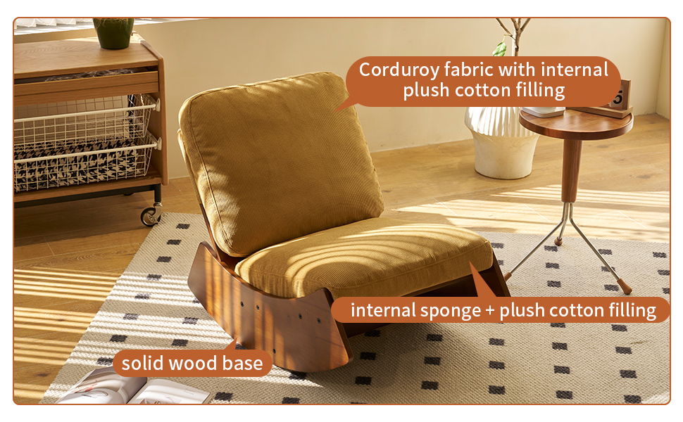 Comfortable High-Quality Upholstery Glider Rocking Chair