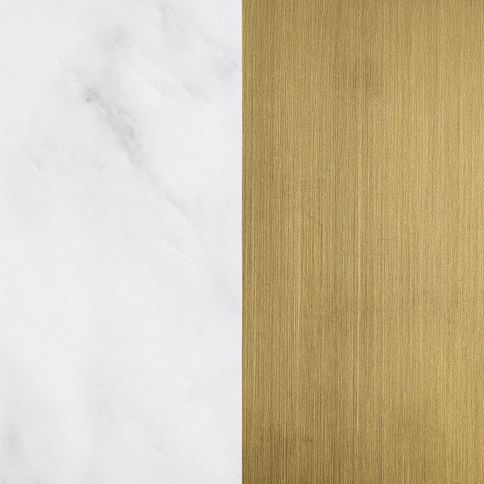 Landry - Round End Table - White Marble