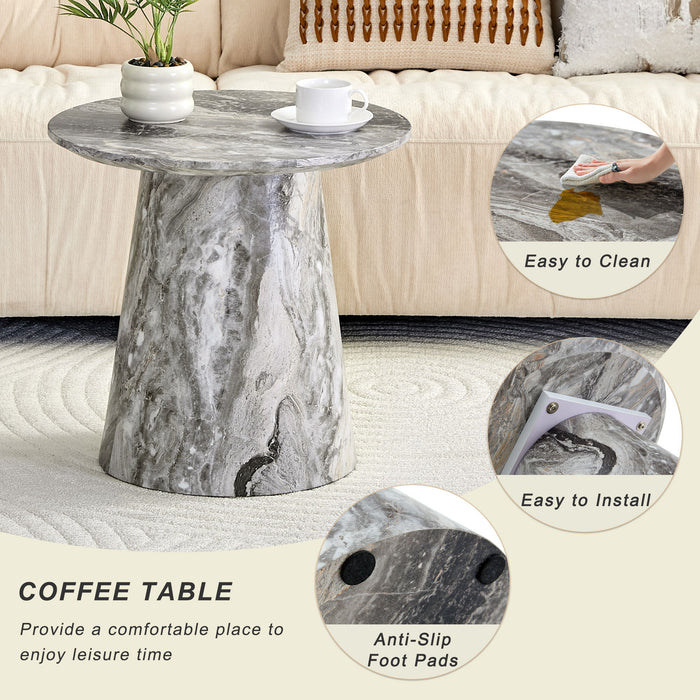 Circular Coffee Table With Adjustable Feet