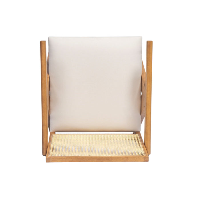 Chandigarh Farmhouse Style Cane Upholstered Dining Chairs (Set of 2)