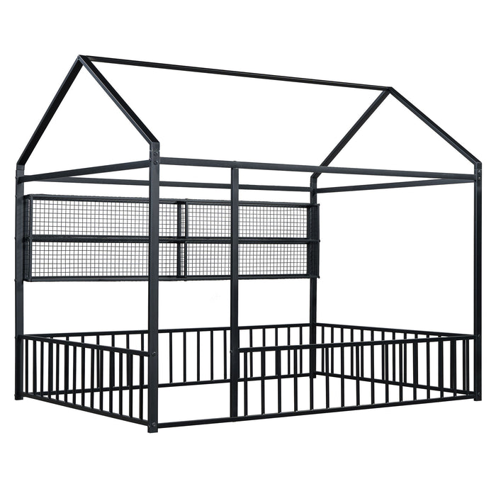 House Frame With Fence And Shelves