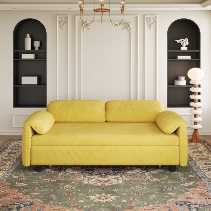Sofa, Dual Purpose Lounge With Retractable Queen Size Bed