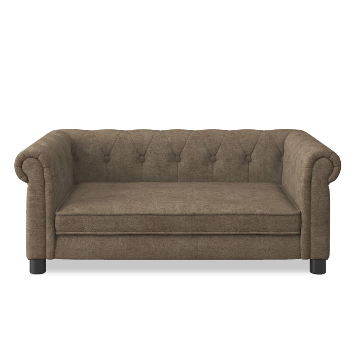 Modern Elegant Rectangle Pet Bed, Durable Elevated Dog Sofa