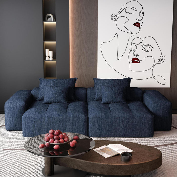 Modern Oversized Diy Combination Modular Sectional Sofa & Pillows