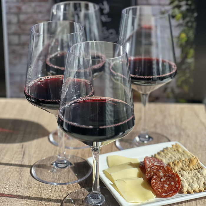 Leadingware Unbreakable Tritan Wine Glass Set, 18Oz, Bpa Free, 4 Piece - Clear