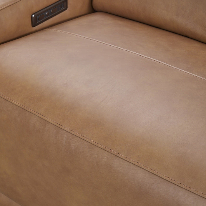 Kadon - Leather Power Recliner Sofa - Camel
