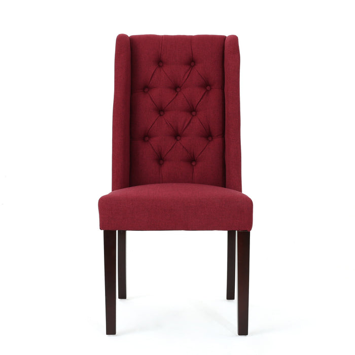 Sophisticated Tufted Dining Chair With High Back Design