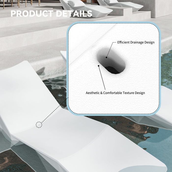 S - Shaped Pool Lounger, Ergonomic Design