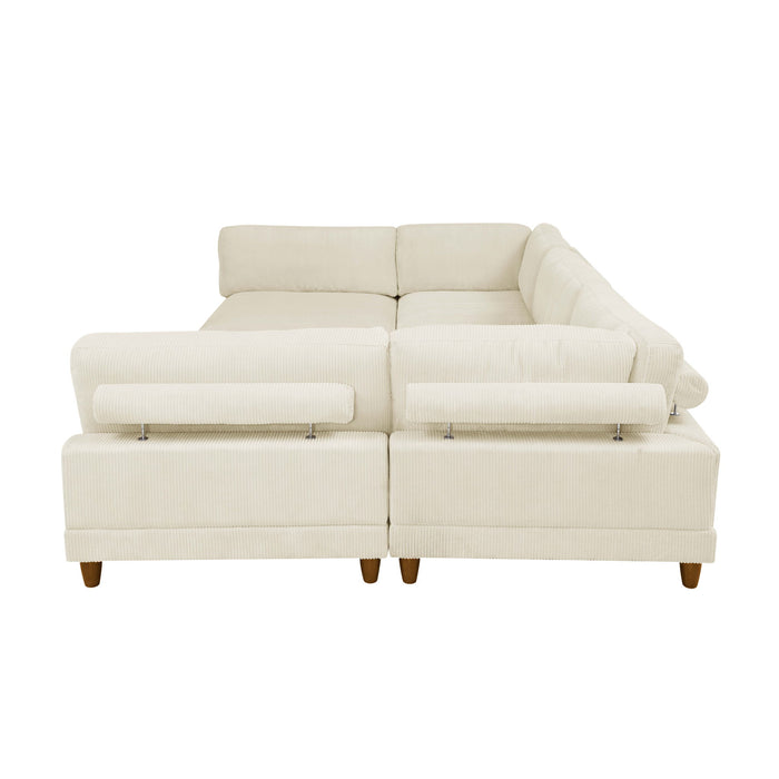 Modern Modular Sectional With Adjustable Back Support