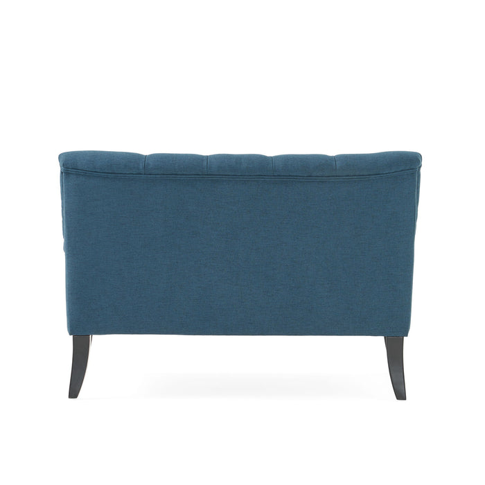 Nicole - French Style Upholstered Loveseat With Tufted Backrest