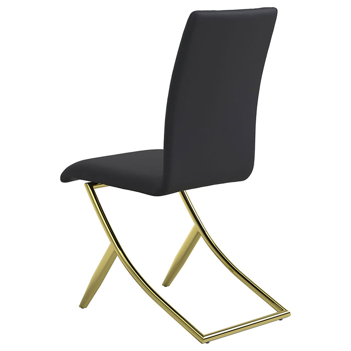 Dining Chairs (Set of 2) - Black / Gold