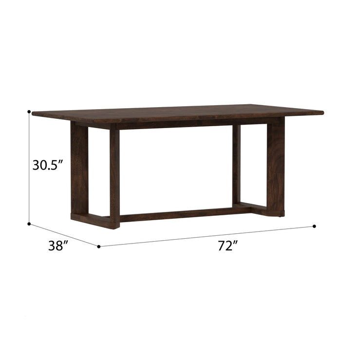 Ronan - Trestle Dining Table - Rich Brown