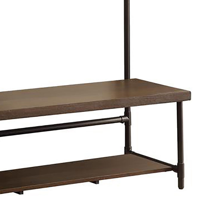 Hall - Tree With 5 Coat Hooks - Brown