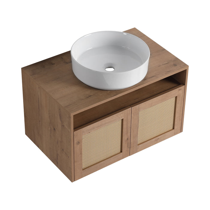 Bathroom Vanity & Art Sink, 2 Soft Close Doors, Float Mounting Design
