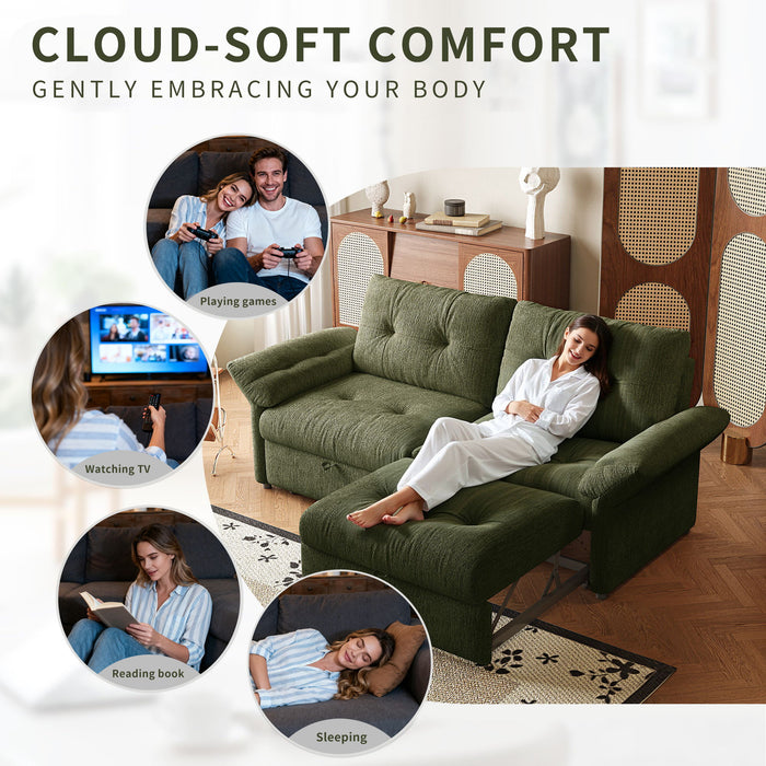 Sofa Bed, 2 In 1 Design For Living Rooms