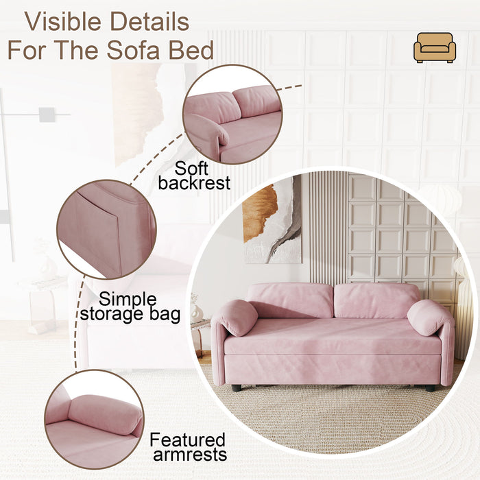 Sofa, Dual Purpose Lounge With Retractable Queen Size Bed