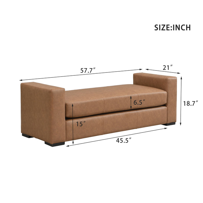 Ottoman With Unique Armrest Design For Living Spaces