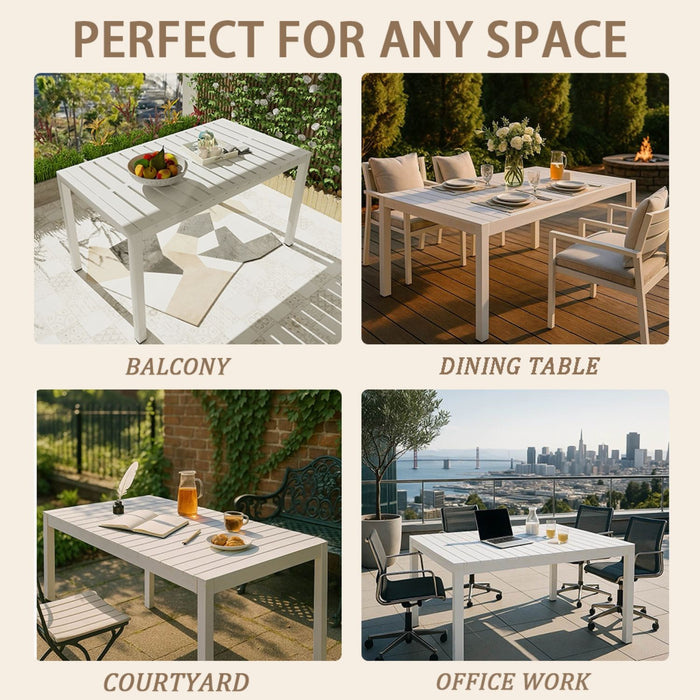 4 Modern Stackable Armchair Matched With Long Table