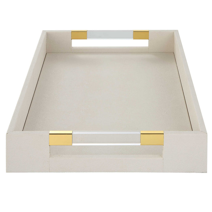 Wessex - Shagreen Tray - White