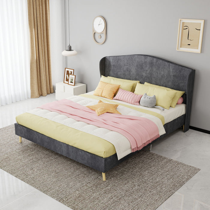 Upholstered Bed, Tufted Headboard, Comfortable Sleep