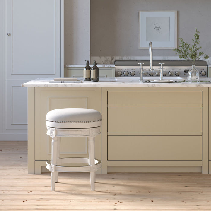 Rustic Elegance Backless Swivel Stool