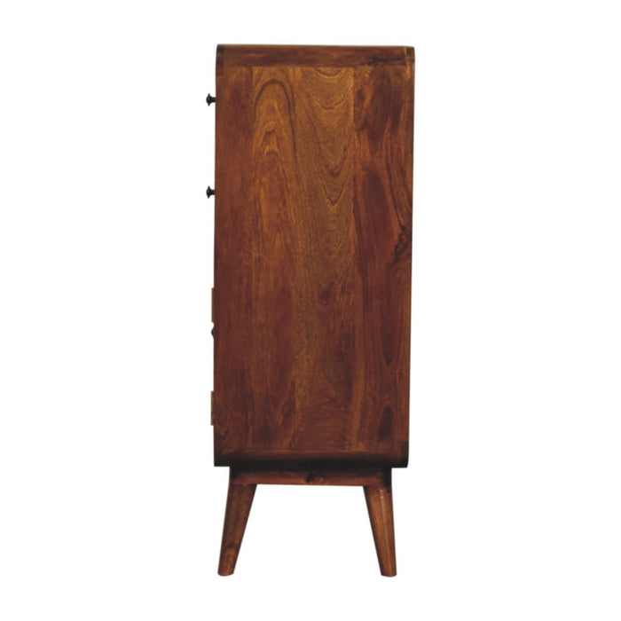 Curved Charm Cabinet - Brown