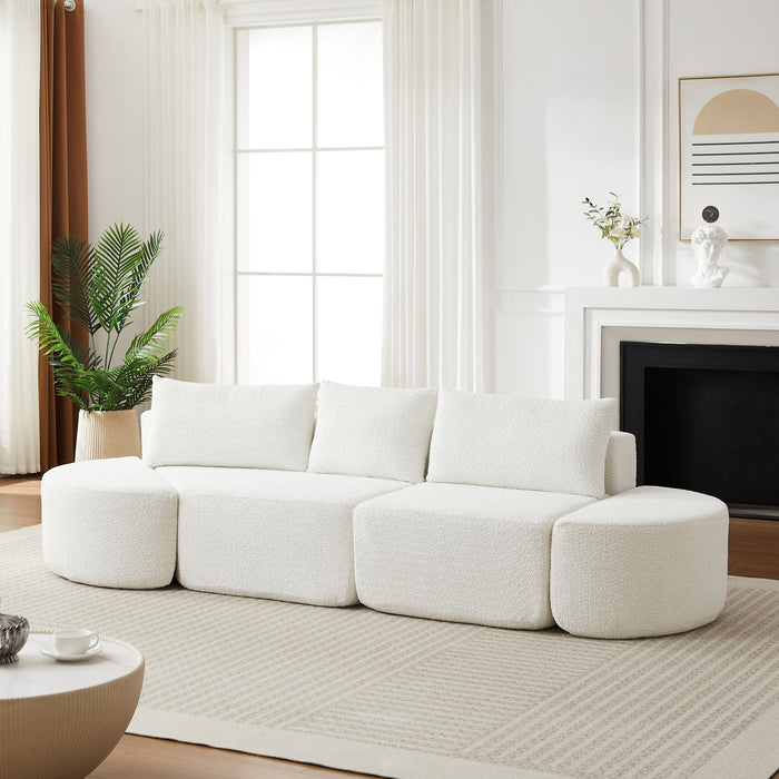 V - Shaped Modular Sofa Set With 3 Pillow