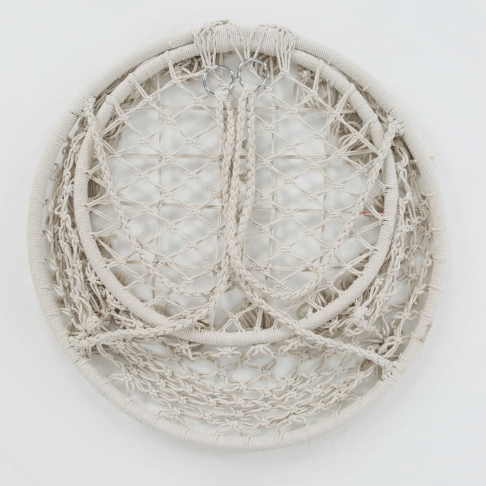 Macrame Hanging Hammock Chair, Cotton Rope Swing For Indoor And Outdoor Use