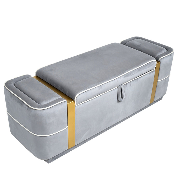 Storage Bench Upholstered Ottoman Bed End Bench With Lift Top Storage