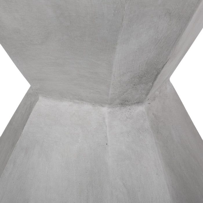 Outdoor, Lightweight Concrete Side Table - Natural