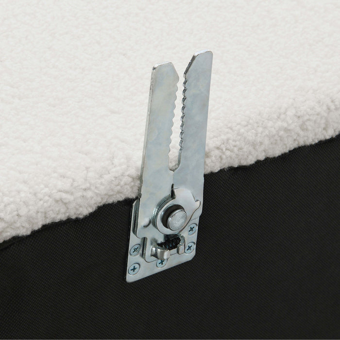 Bonnie - Upholstered Armless Chair With Channel Tufting - Ivory