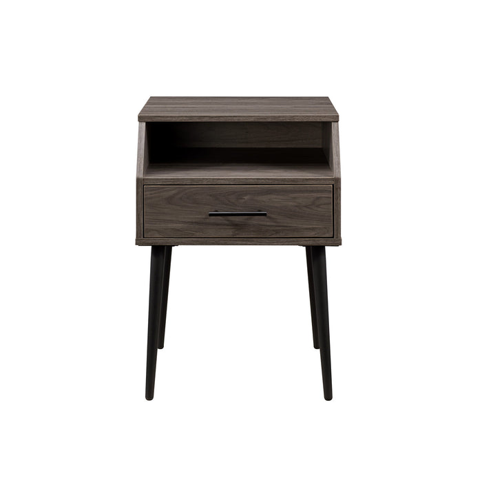 Angled Nightstand - Slate Gray