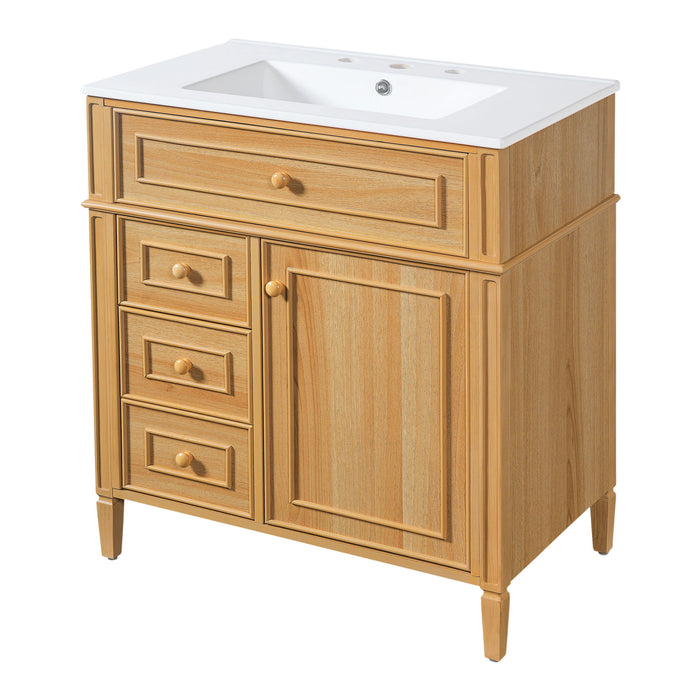 Bathroom Vanity With Flip Out Drawer, 2 Soft-Close Drawers