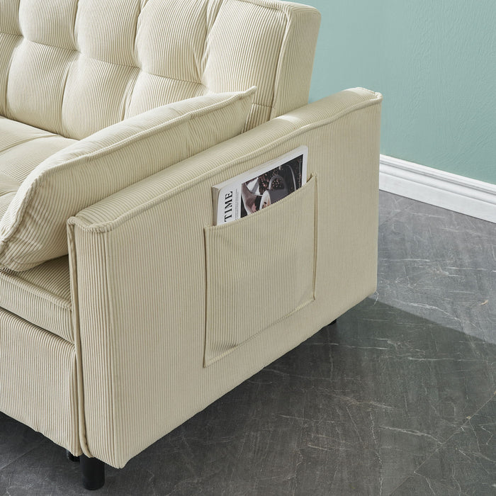 Two-Seat Casual Sofa With Pull Out Bed, Living Room Furniture
