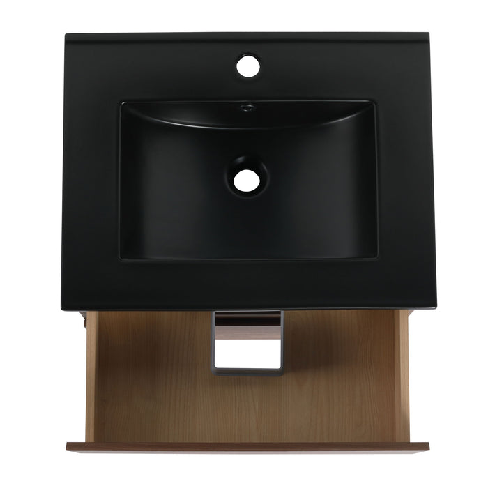 Wall Mounted Bathroom Vanity With Sink, 2 Soft Close Drawers