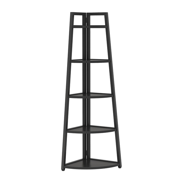 Tall 5 Tier Corner Bookshelf For Living Room